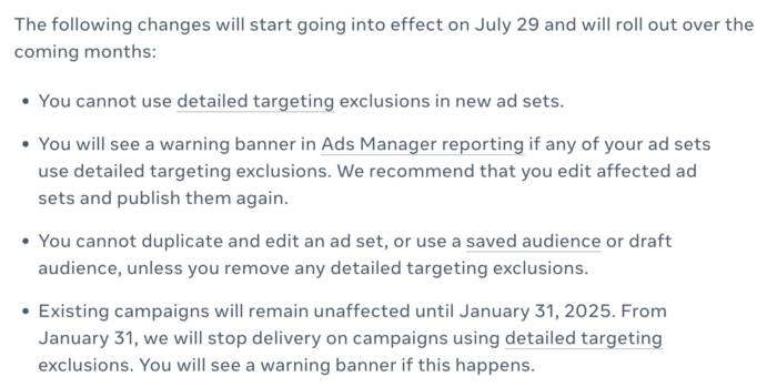 Detailed Targeting Exclusions